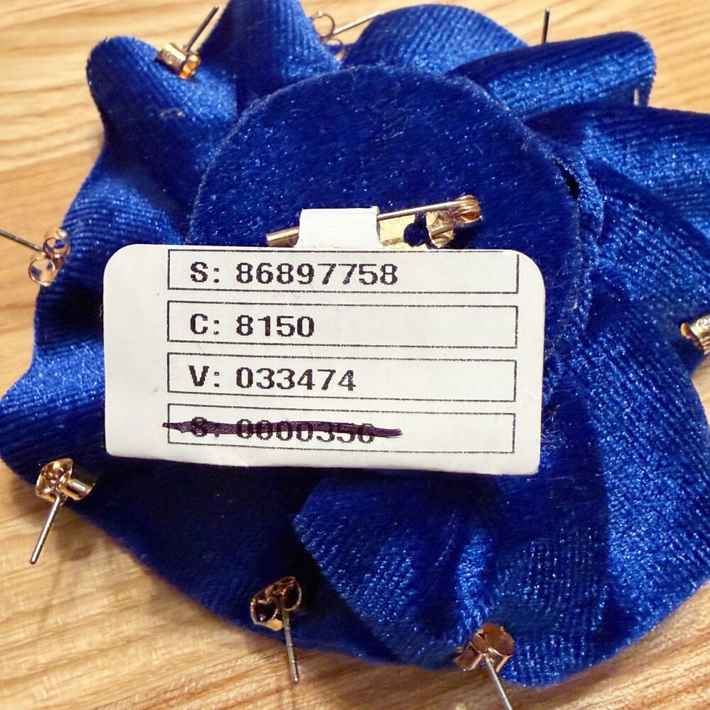 NWT Free People Rosette Stud Earring Pack Brooch Celestial - Sapphire Blue - Picture 6 of 9